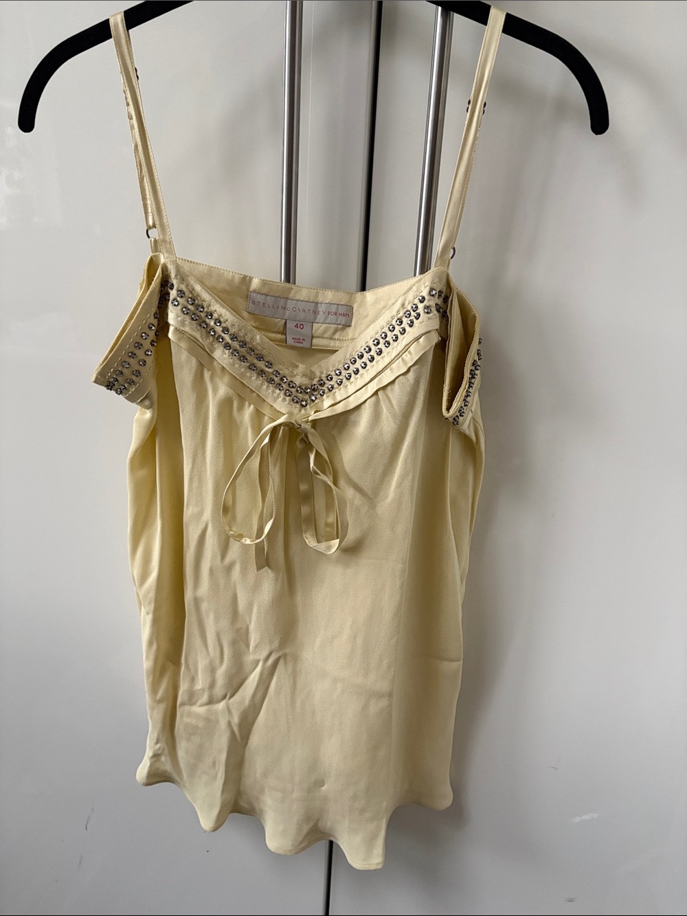Stella McCartney for H&M silk yellow top size 40 or M